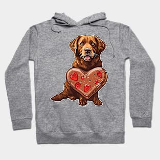 Valentine Golden Retriever Shaped Chocolate Hoodie